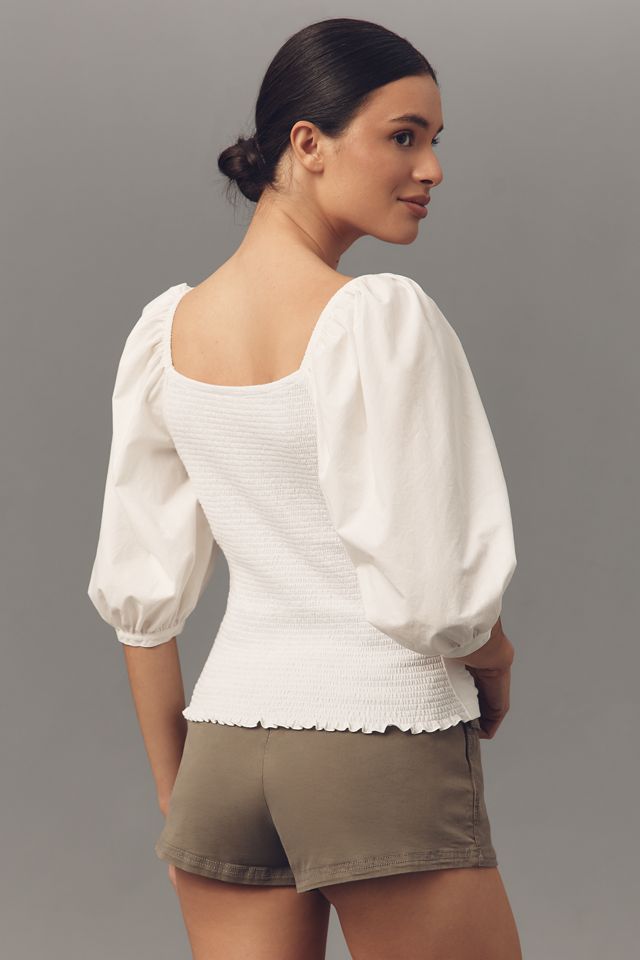 Nation Los Angeles Marie-Lou Puff-Sleeve Top #1
