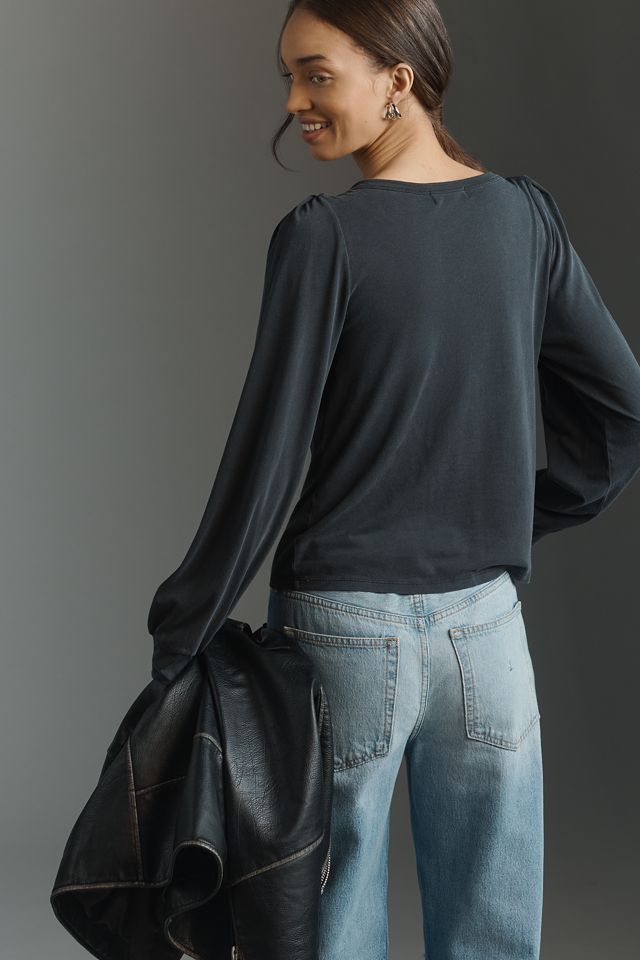 Nation Los Angeles Sammy Envelope-Neck Top #3