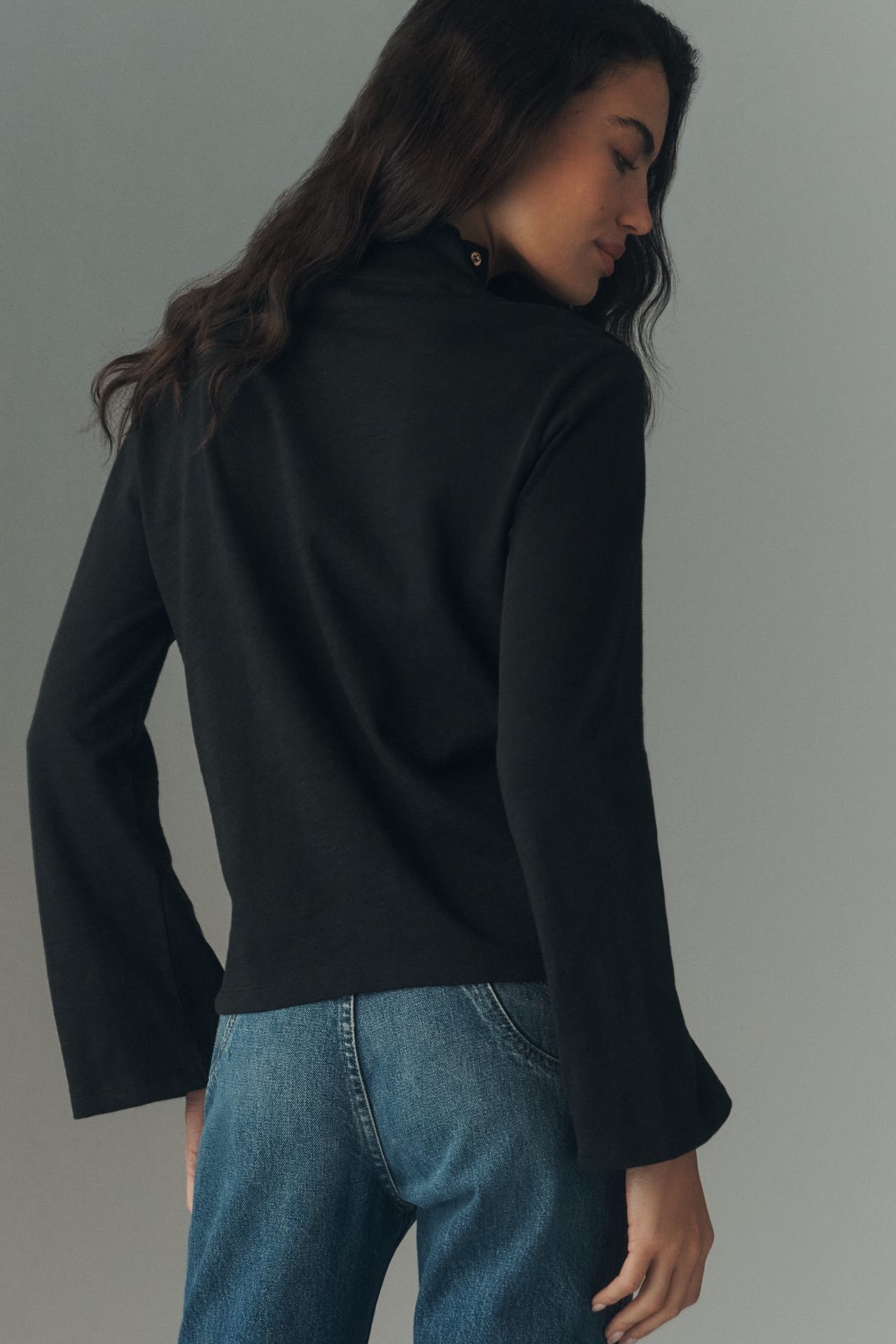 Nation Los Angeles Neda Long-Sleeve Snap Top