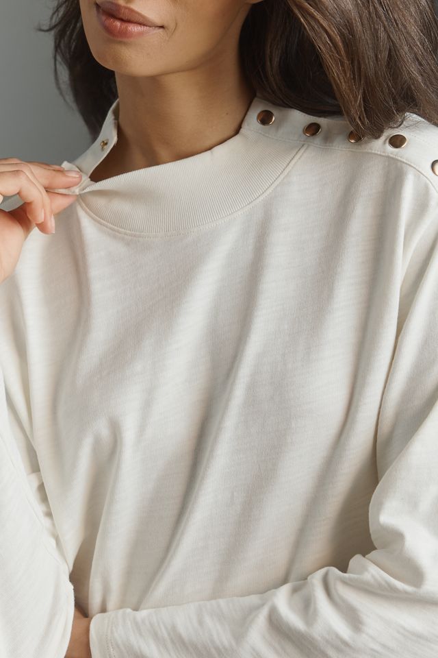 Nation Los Angeles Neda Long-Sleeve Snap Top #3