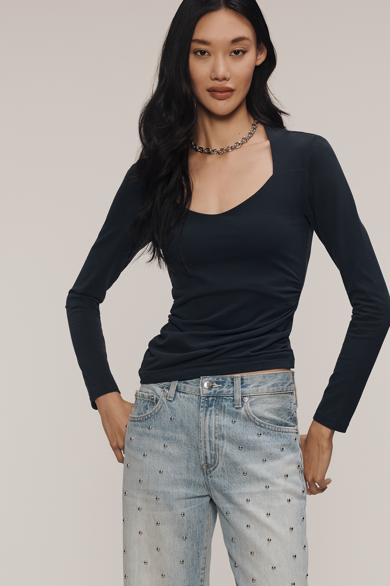 Nation Los Angeles Millie Long-Sleeve Top