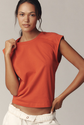 Nation Los Angeles Perry Muscle Tank Top In Orange