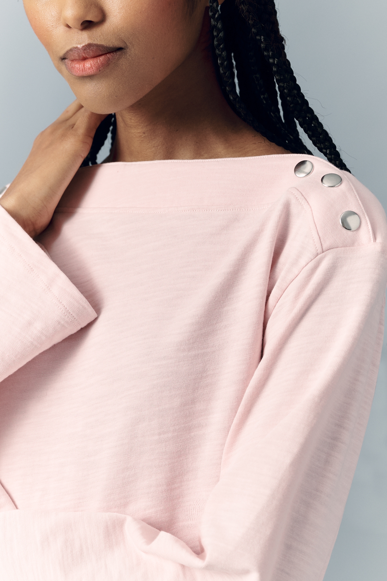 Nation Los Angeles Cotton Rochelle Boat-Neck Sweater