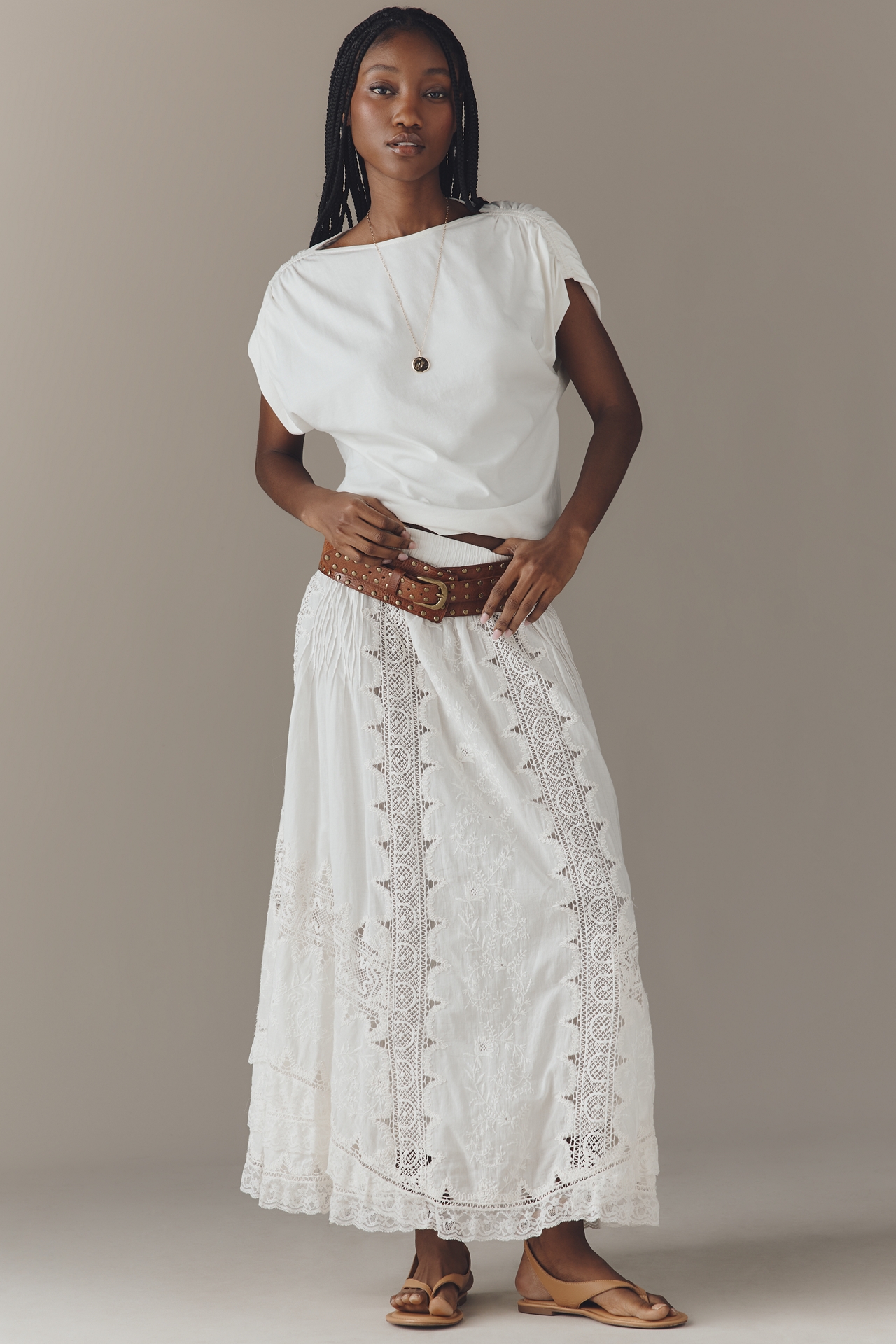 Nation Los Angeles Cotton Rebecca Boat-Neck Top