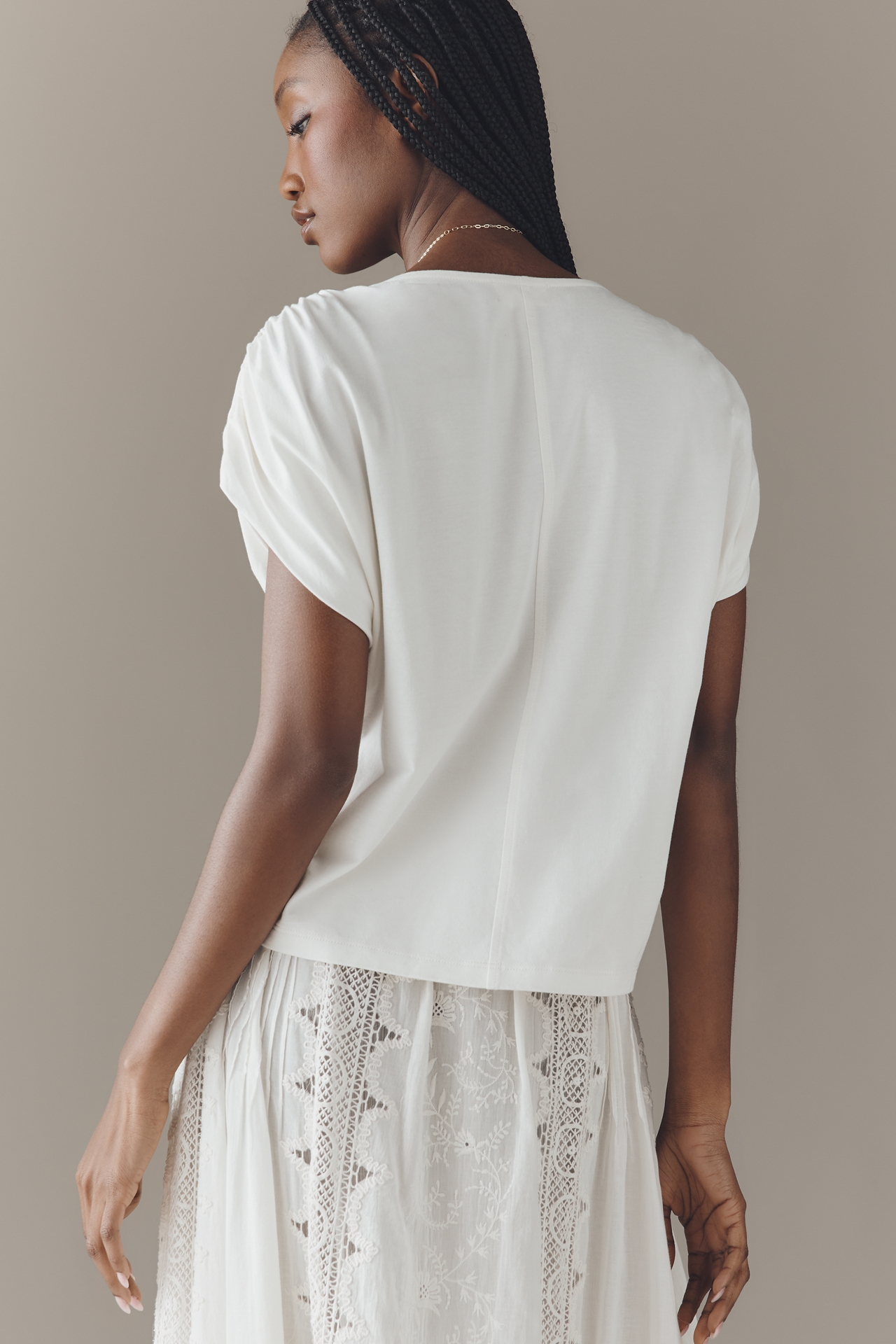 Nation Los Angeles Cotton Rebecca Boat-Neck Top