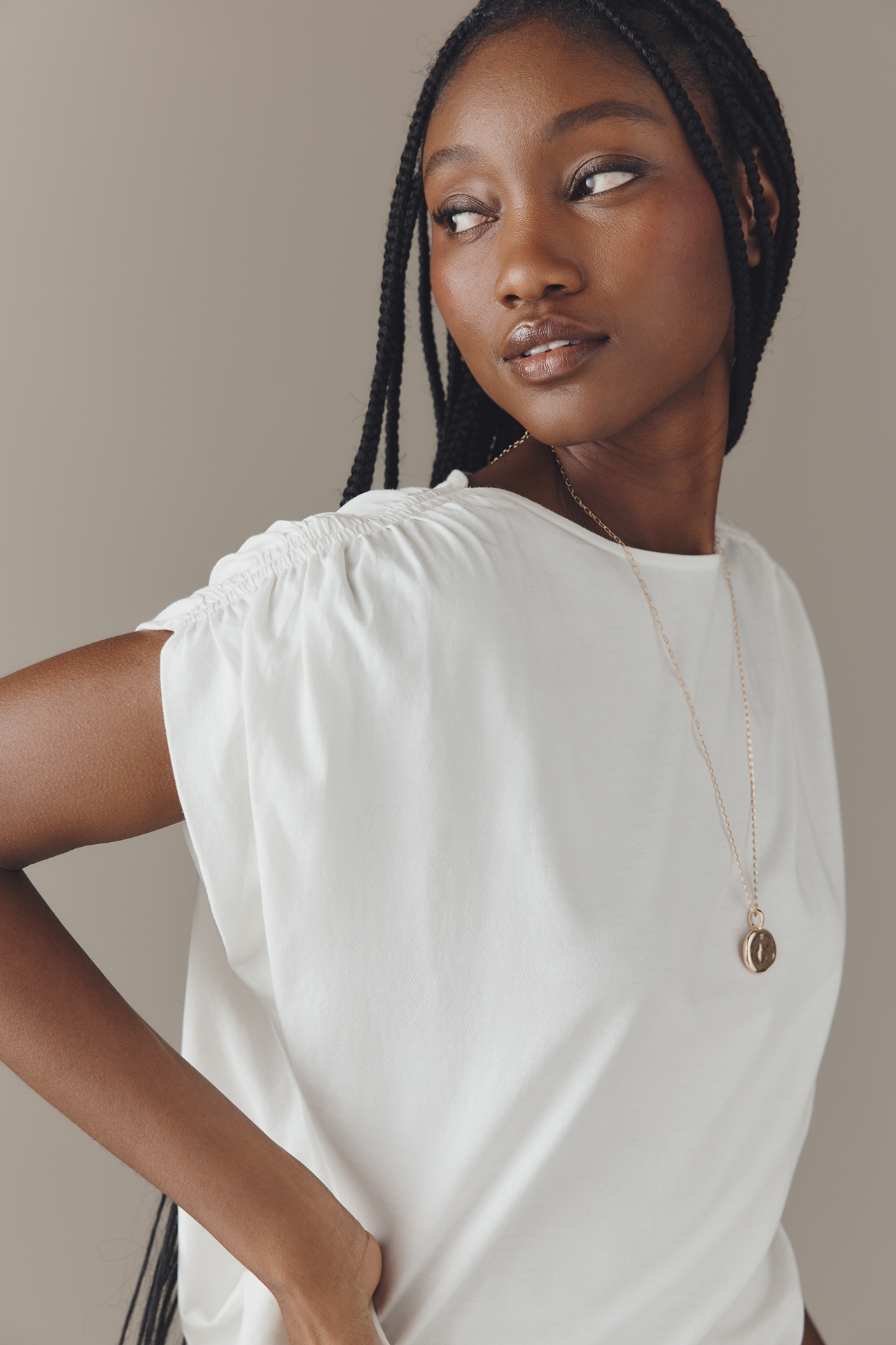 Nation Los Angeles Cotton Rebecca Boat-Neck Top