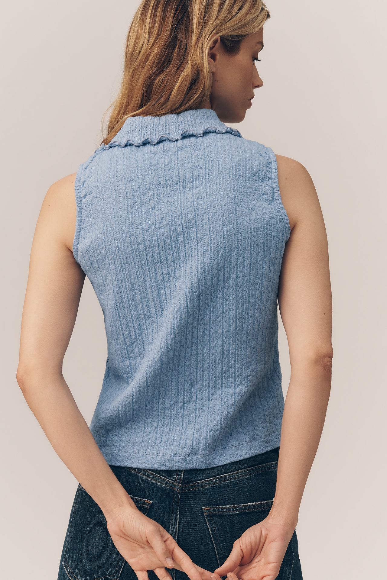 Nation Los Angeles Rae Collared Tank
