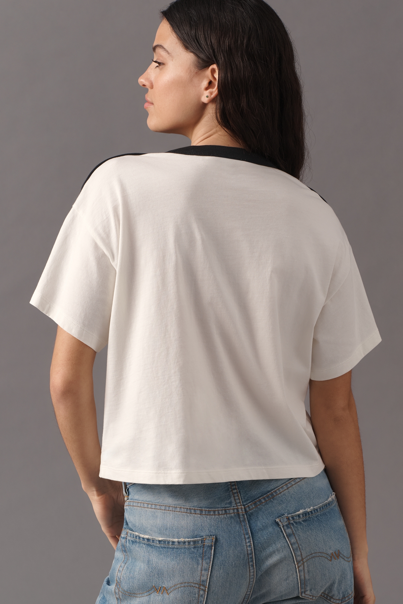 Nation Los Angeles Ada Button-Sleeve Tee