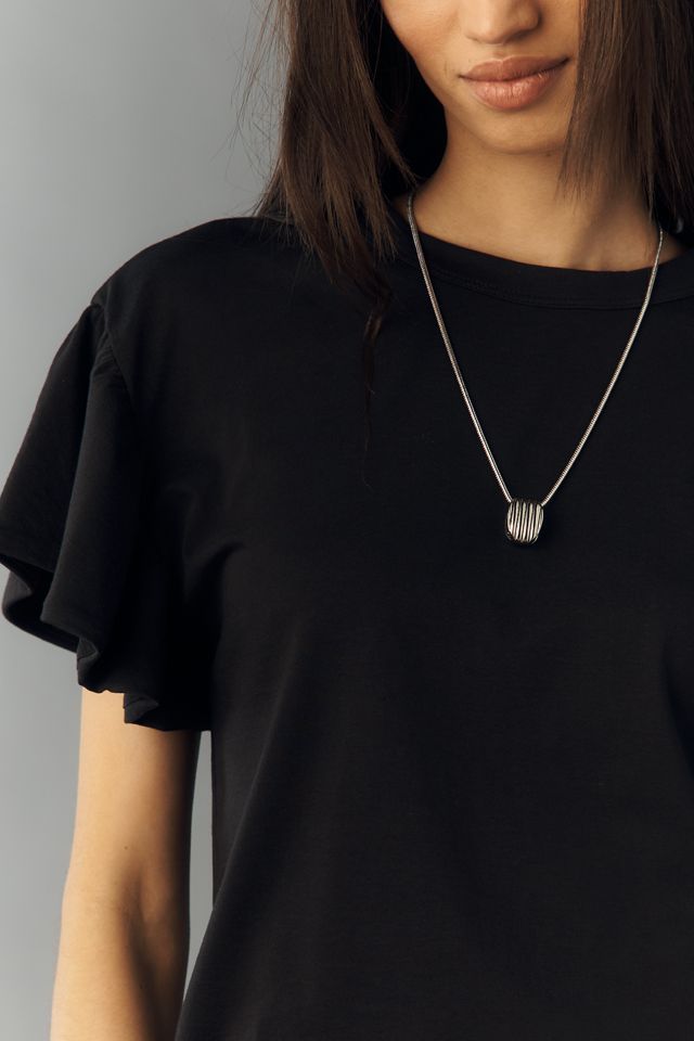 Nation Los Angeles Camille Flutter-Sleeve Tee #1