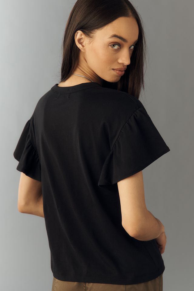 Nation Los Angeles Camille Flutter-Sleeve Tee #2