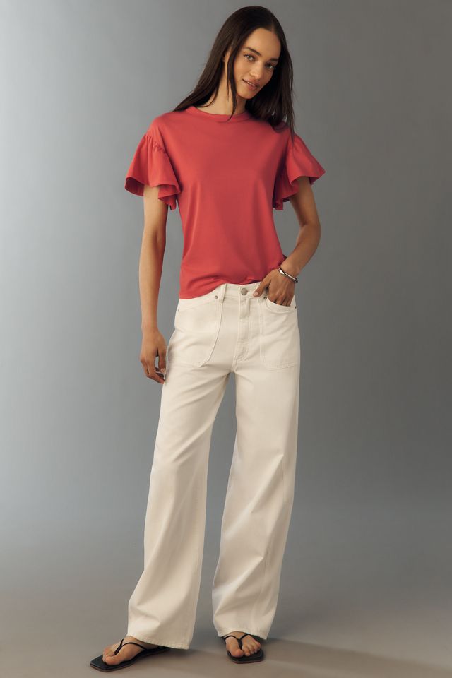 Nation Los Angeles Camille Flutter-Sleeve Tee #2