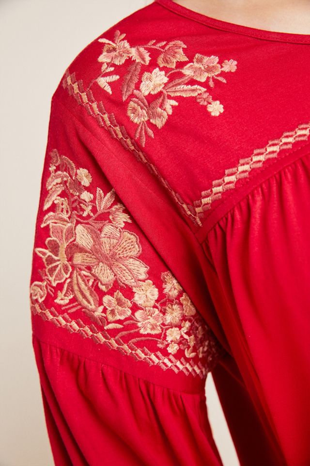 Heidi Embroidered-Peasant Top #3