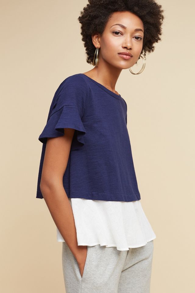 Layered Button-Back Top | Anthropologie