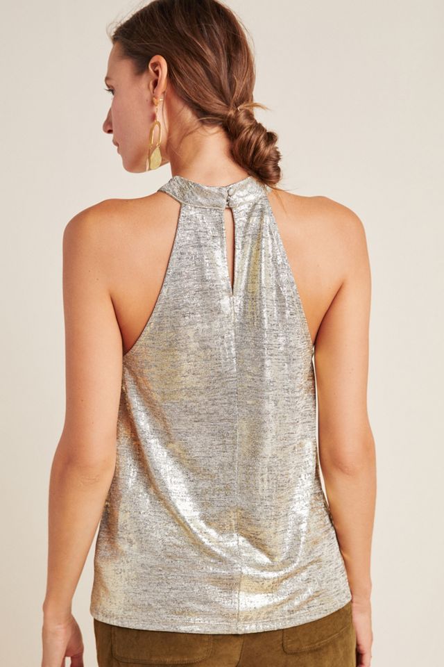 Nadia Shimmer Halter Top #1