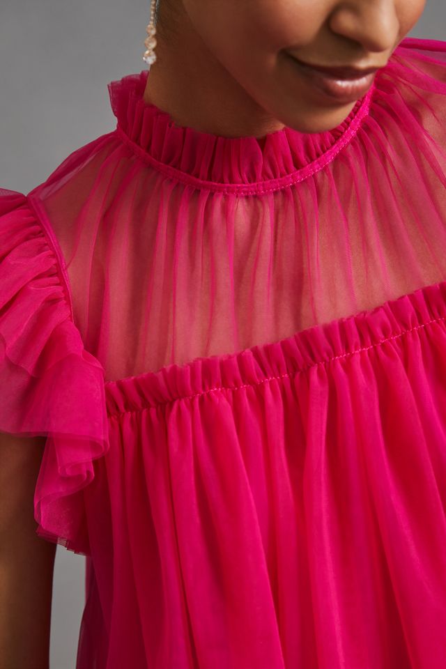 Sunday in Brooklyn Ruffled Mesh Top #2