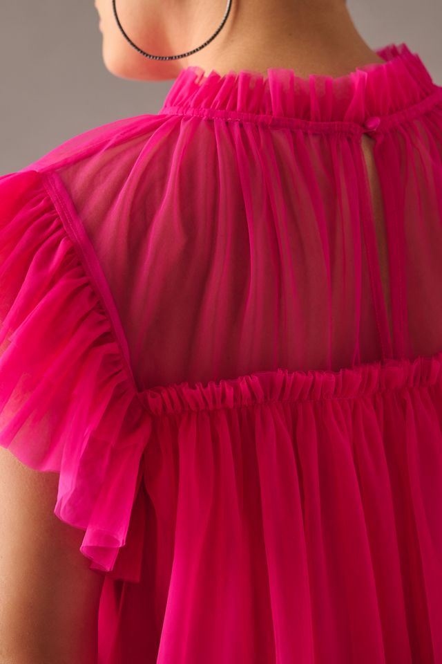 Sunday in Brooklyn Ruffled Mesh Top #8