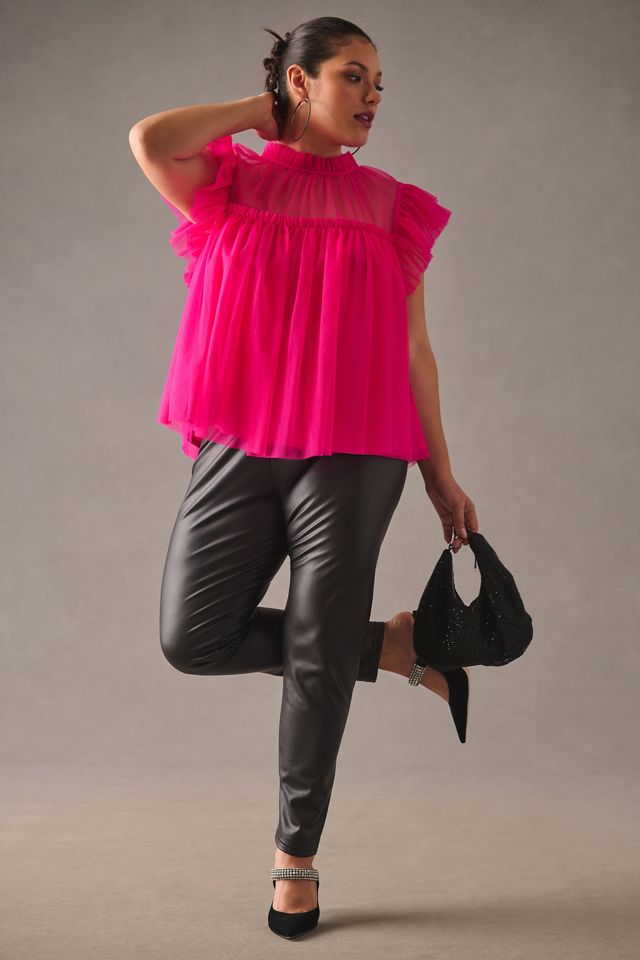 Sunday in Brooklyn Ruffled Mesh Top #4