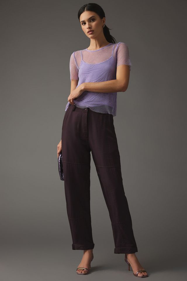 Sunday in Brooklyn Rhinestone Mesh Top #3