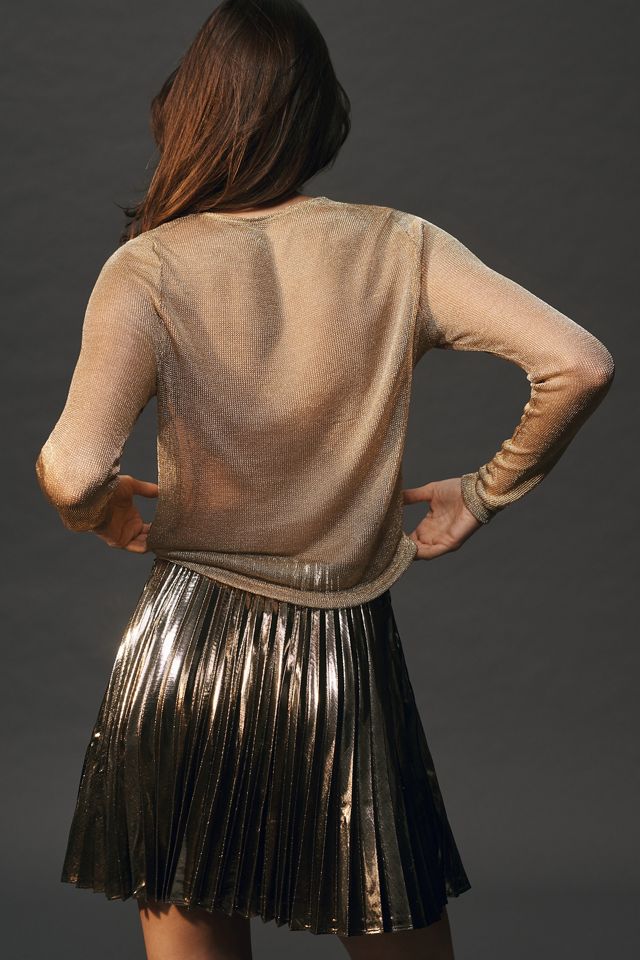 Sunday in Brooklyn Gilded Sheer Mesh Top #1
