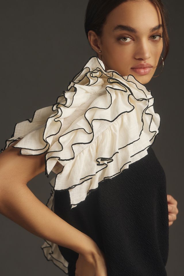 Sunday in Brooklyn Square-Neck Ruffle-Sleeve Babydoll Top #1