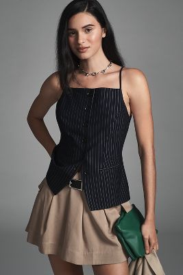 SUNDAY IN BROOKLYN PONTE APRON VEST TOP 