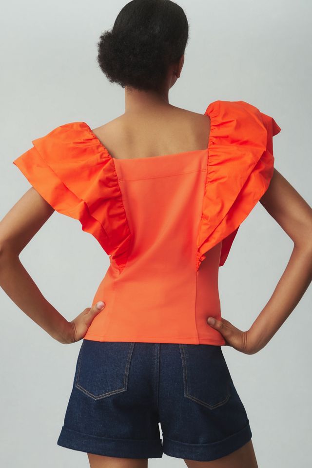 Sunday in Brooklyn Ruffle-Sleeve Top | Anthropologie UK