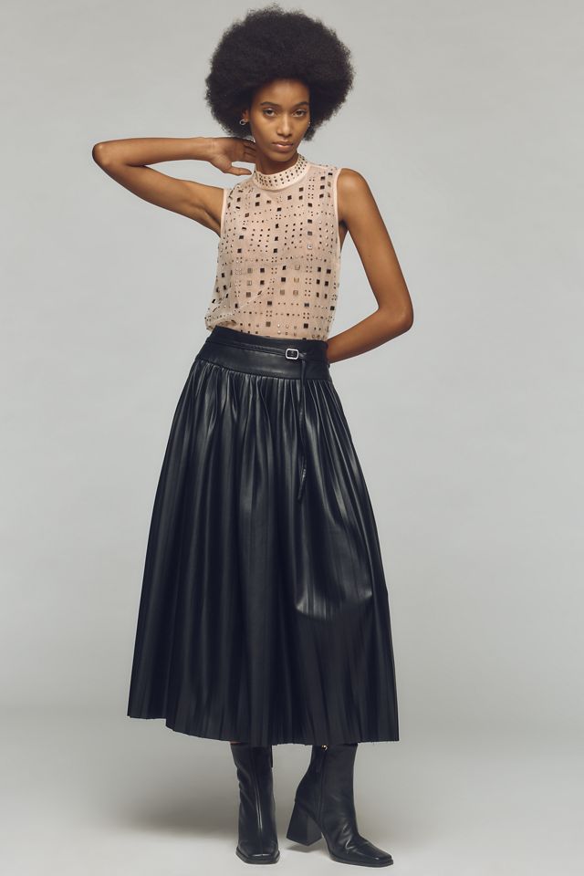 Sunday in Brooklyn Deco Mock-Neck Sheer Top #2