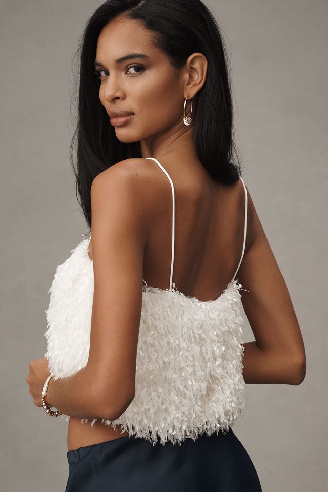 Sunday in Brooklyn Cami Feathered Tank Top #1