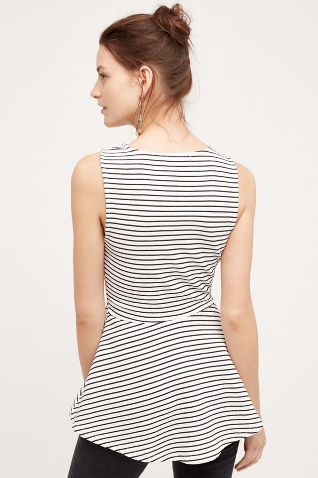 Summer Stripe Peplum Tank #1