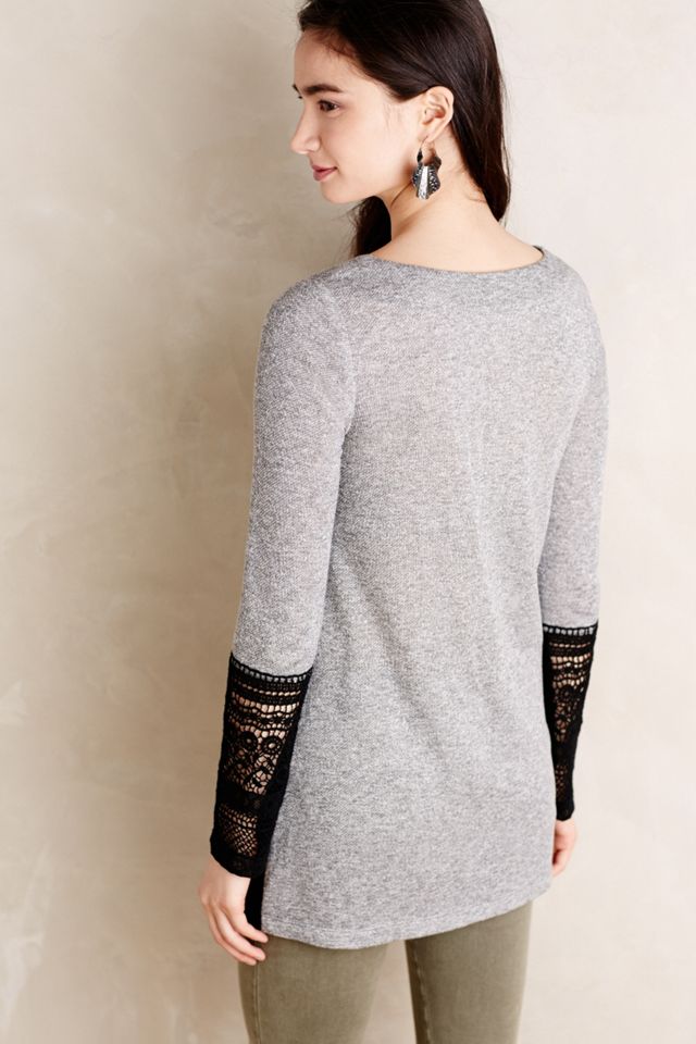 Recessed Lace Sweatshirt #1