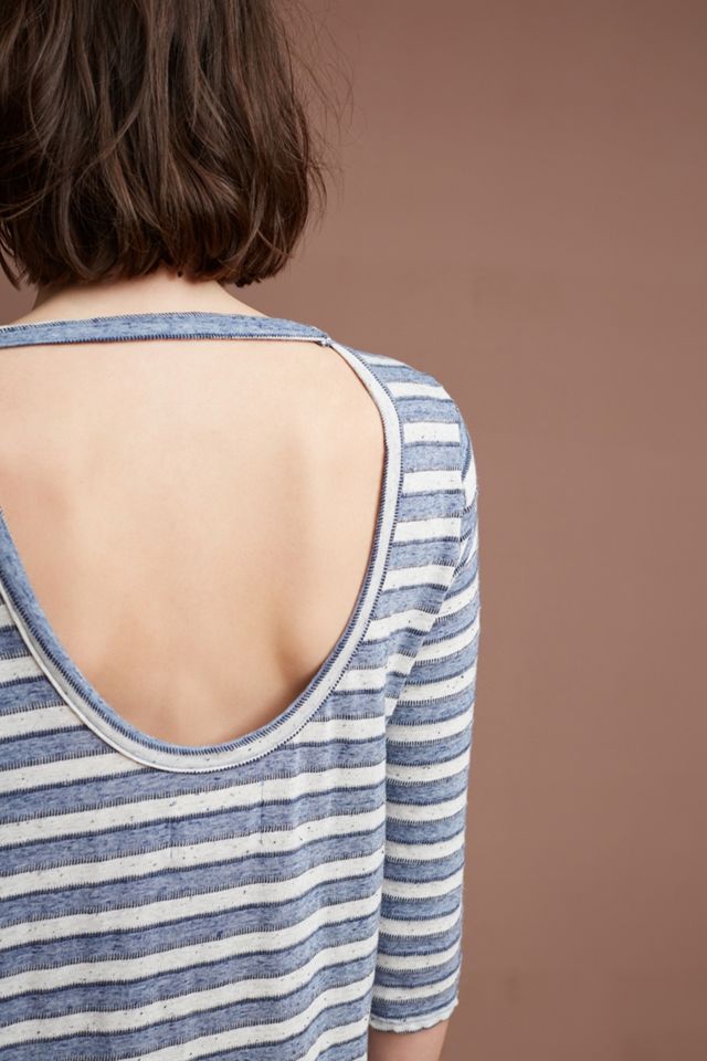 Striped Scoop-Back Tunic #1