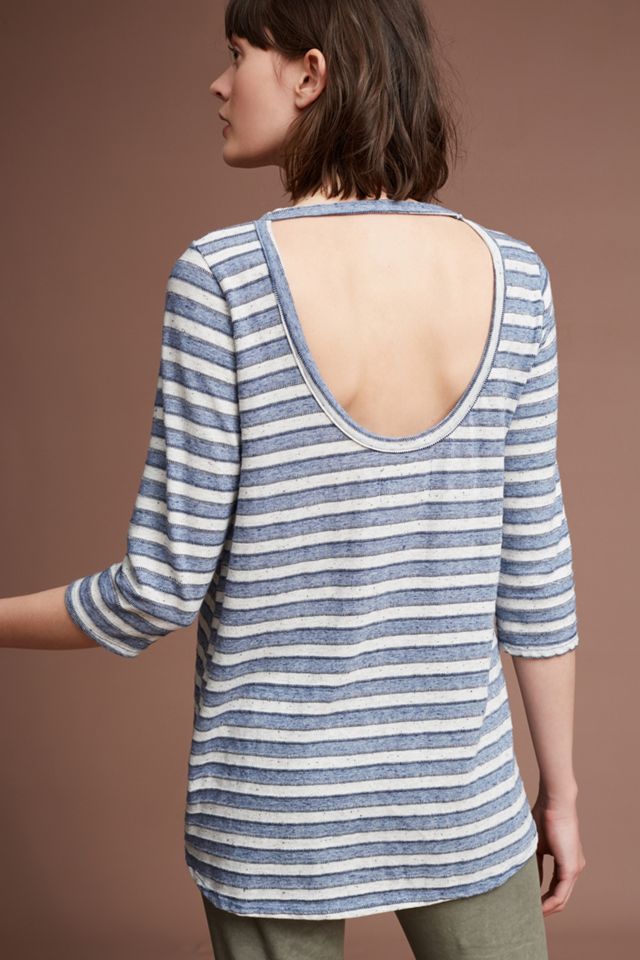 Striped Scoop-Back Tunic #2