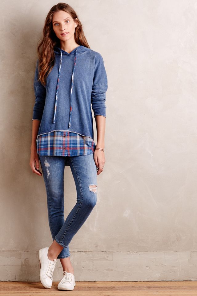 Layered Plaid Hoodie #2