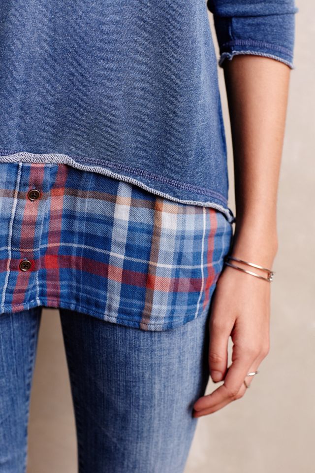Layered Plaid Hoodie #3