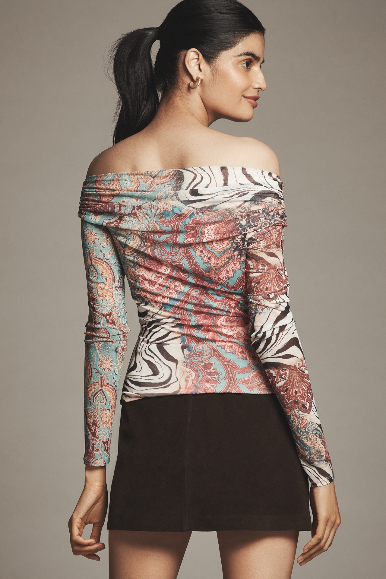 AFRM Barry Long-Sleeve Mesh Top