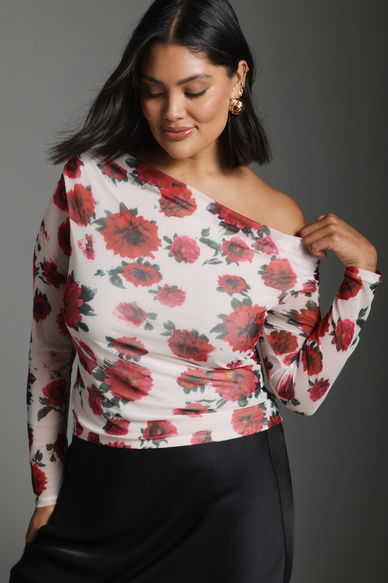 AFRM Barry Long-Sleeve Mesh Top