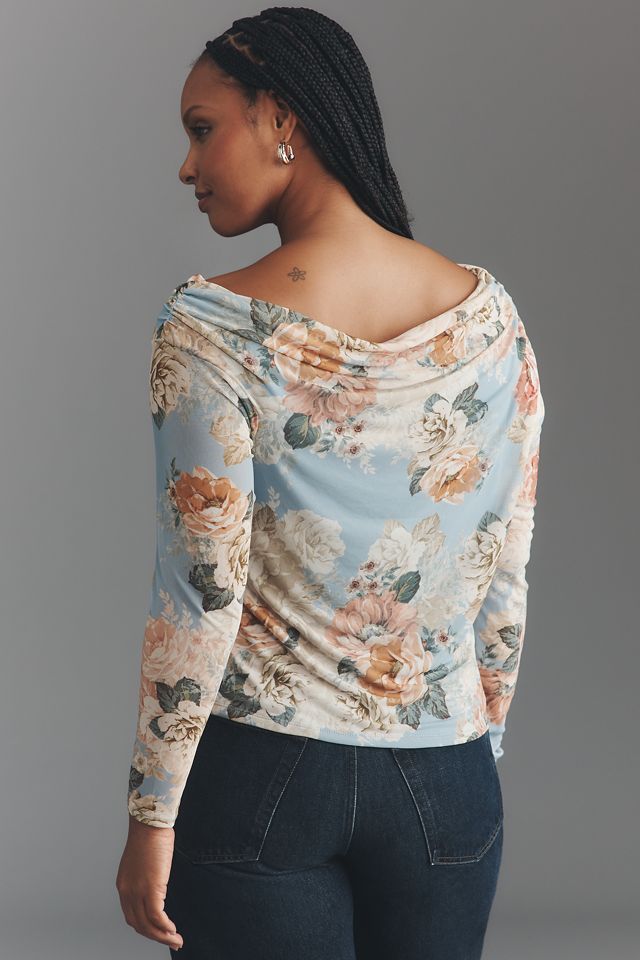AFRM Plus Barry Power Mesh Cowl-Neck Top #2