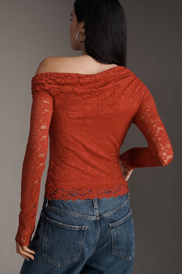 AFRM Barry Asymmetric Silken Lace Top #1