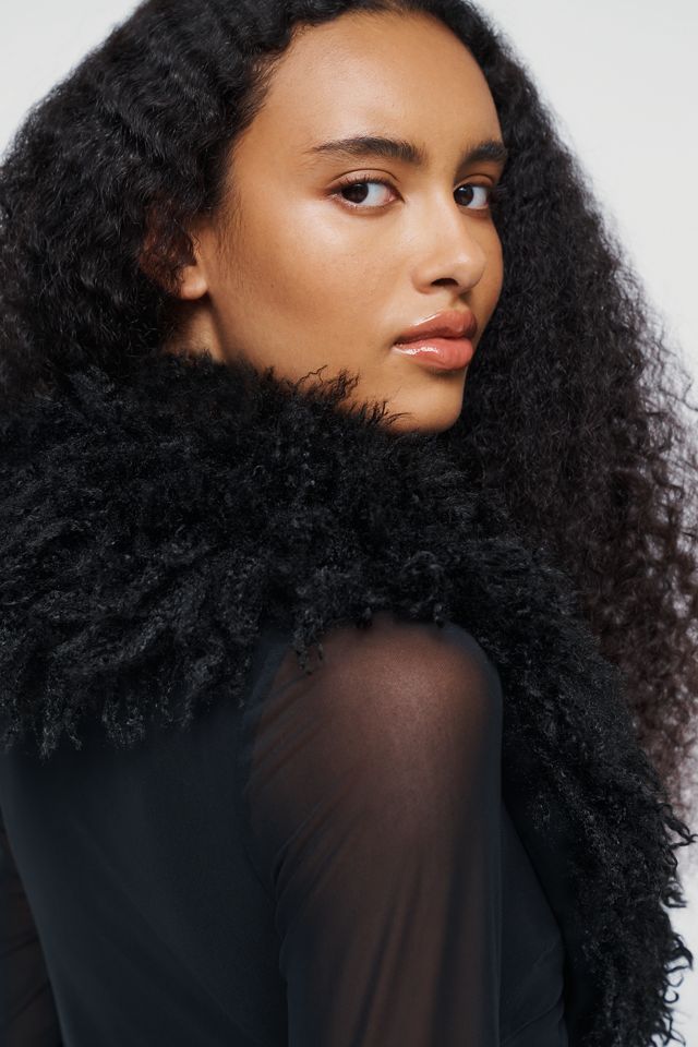 AFRM Nymia Fur Collar Long Sleeve Top  #2