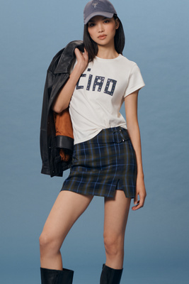 Clare V Studded Ciao Classic Tee In White
