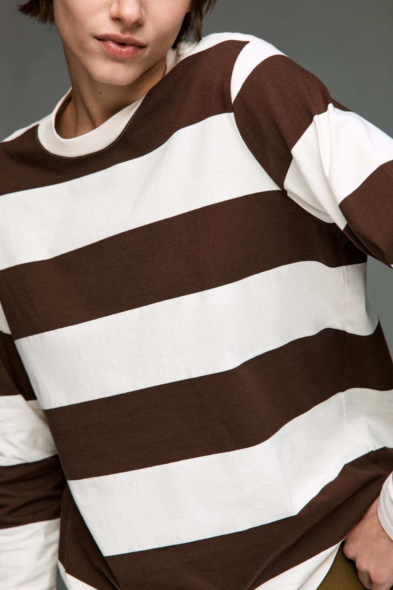 Clare V. Long-Sleeve Crew-Neck Shirt