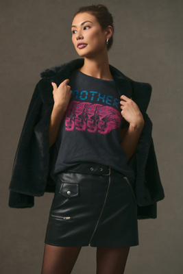 Mother The Boxy Goodie Goodie Tee In Grey
