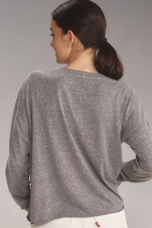 MOTHER The Long-Sleeve Slouchy Cut-Off Top #1
