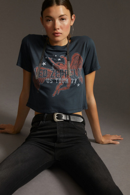 Letluv Led Zeppelin 77 Rebel Cropped Tee | Anthropologie