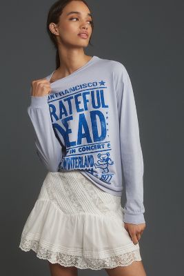 Shop Letluv Grateful Dead Concert Long-sleeve Graphic Tee In Blue