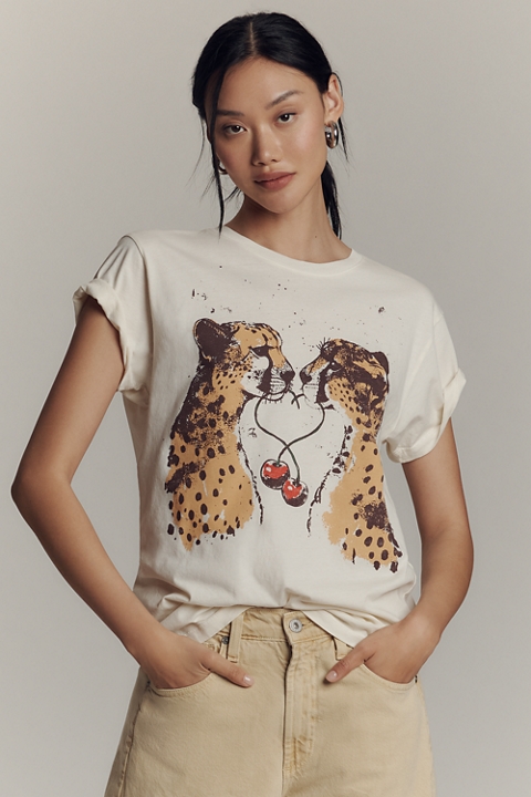 Letluv Cheetah Graphic Tee