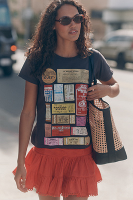 Shop Letluv Rolling Stones Tickets Graphic Tee In Grey