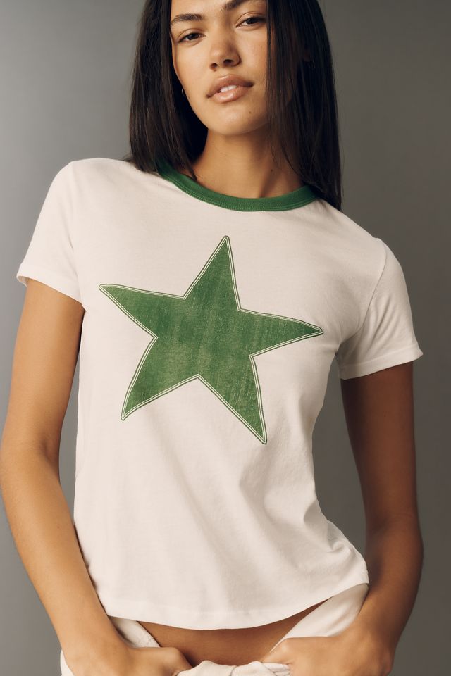 Letluv Star Short-Sleeve Ringer Crew-Neck Tee #3