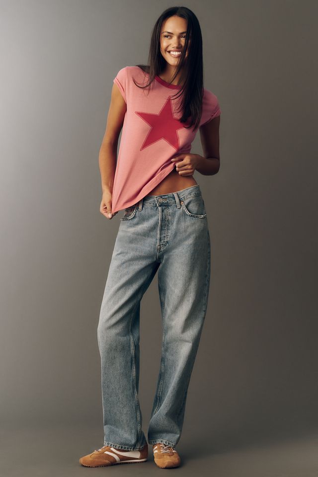 Letluv Star Short-Sleeve Ringer Crew-Neck Tee #2