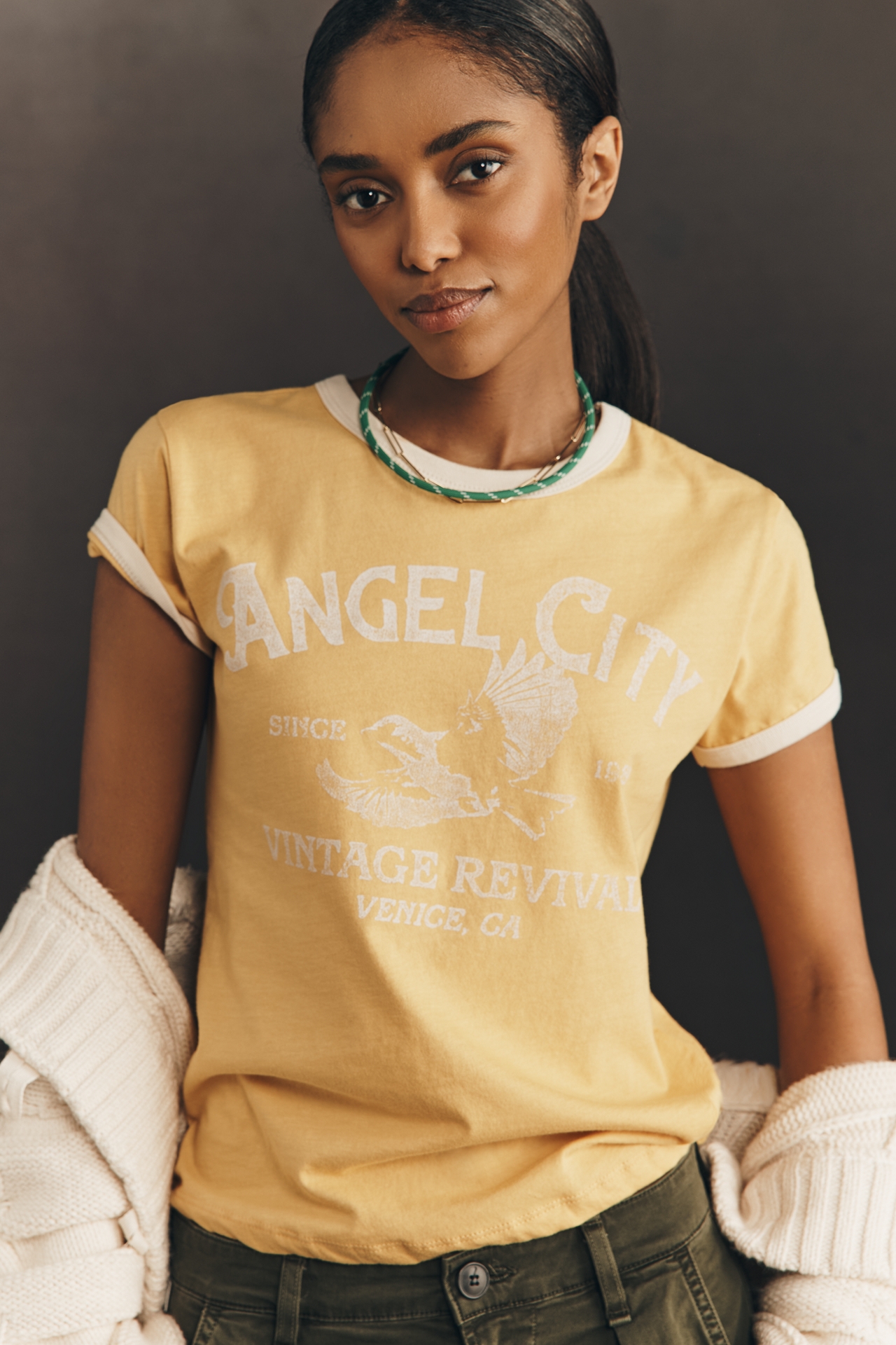 Letluv Angel City Ringer T-Shirt